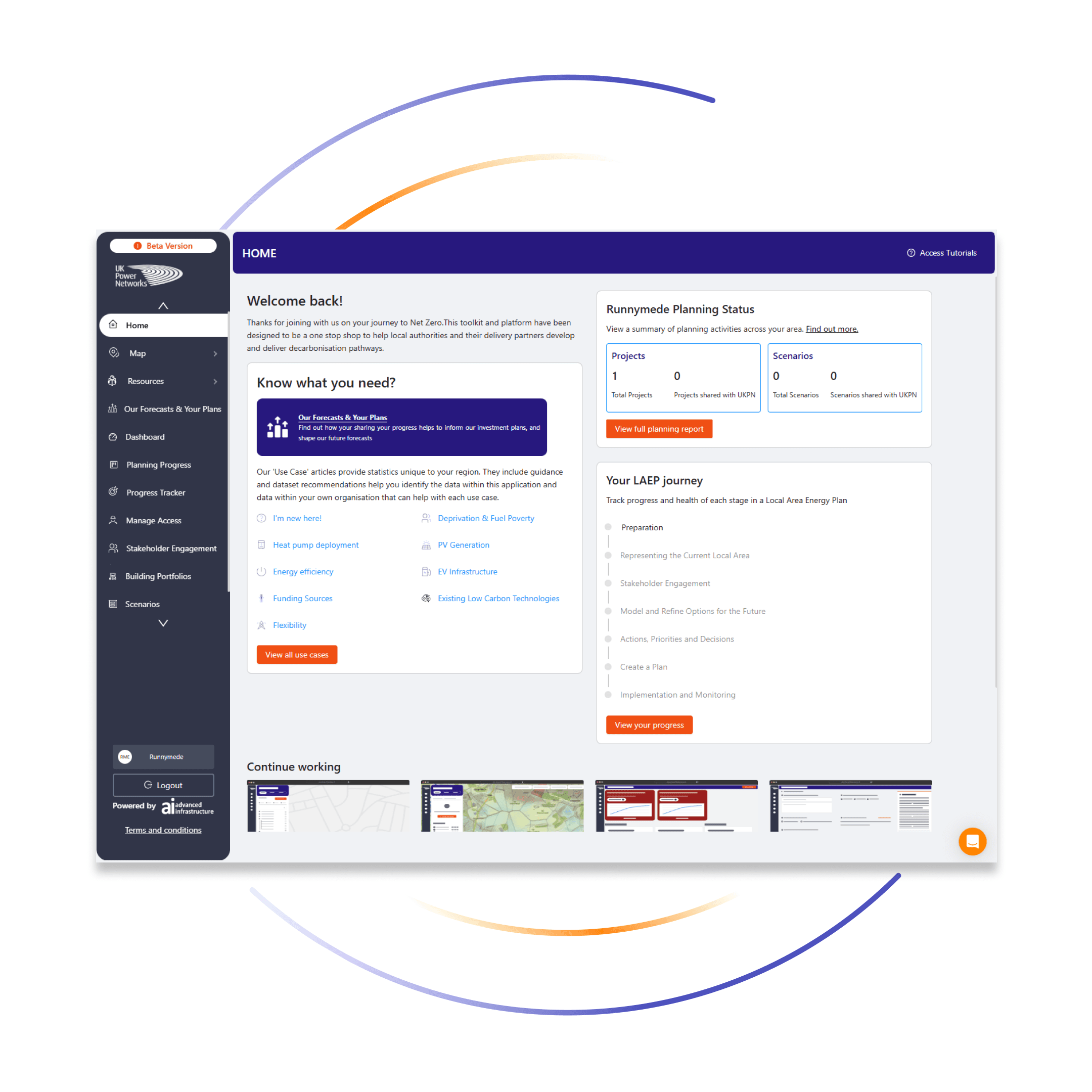 Screenshot of the LAEP+ homepage