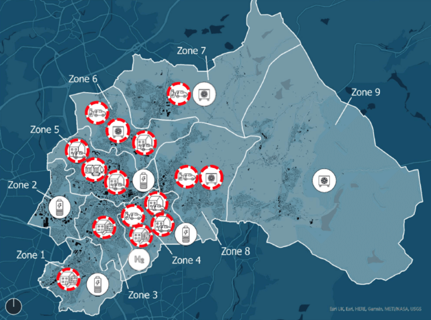 Map of Oldham showing LAEP target areas