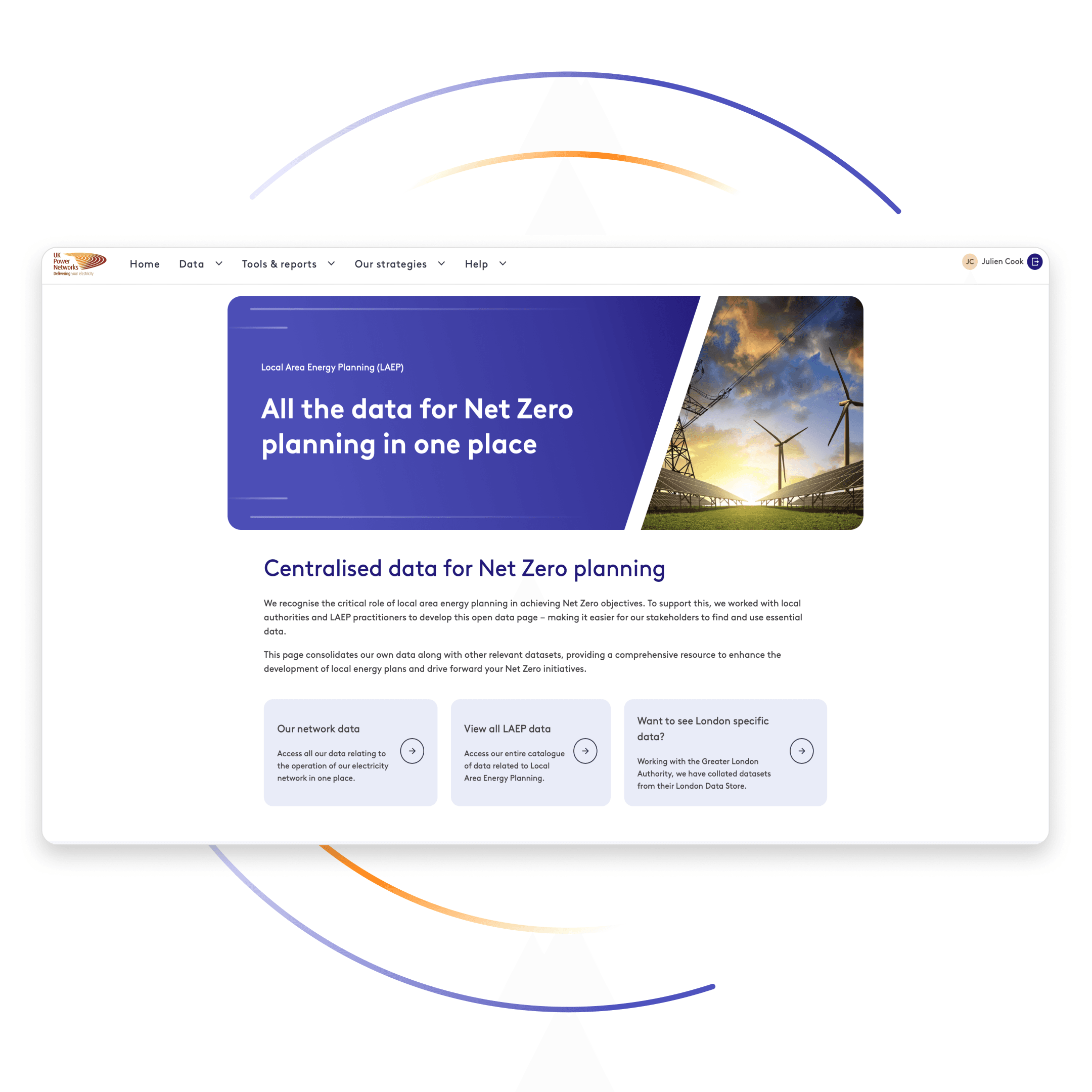 Screenshot of LAEP open data portal homepage
